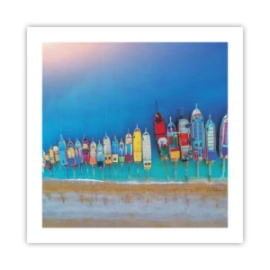 Affiche - Poster - Une vue à vol d'oiseau - 50x50 cm