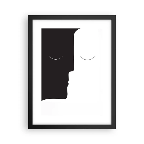 Affiche dans un cadre noir - Poster - Unité des contraires - 30x40 cm