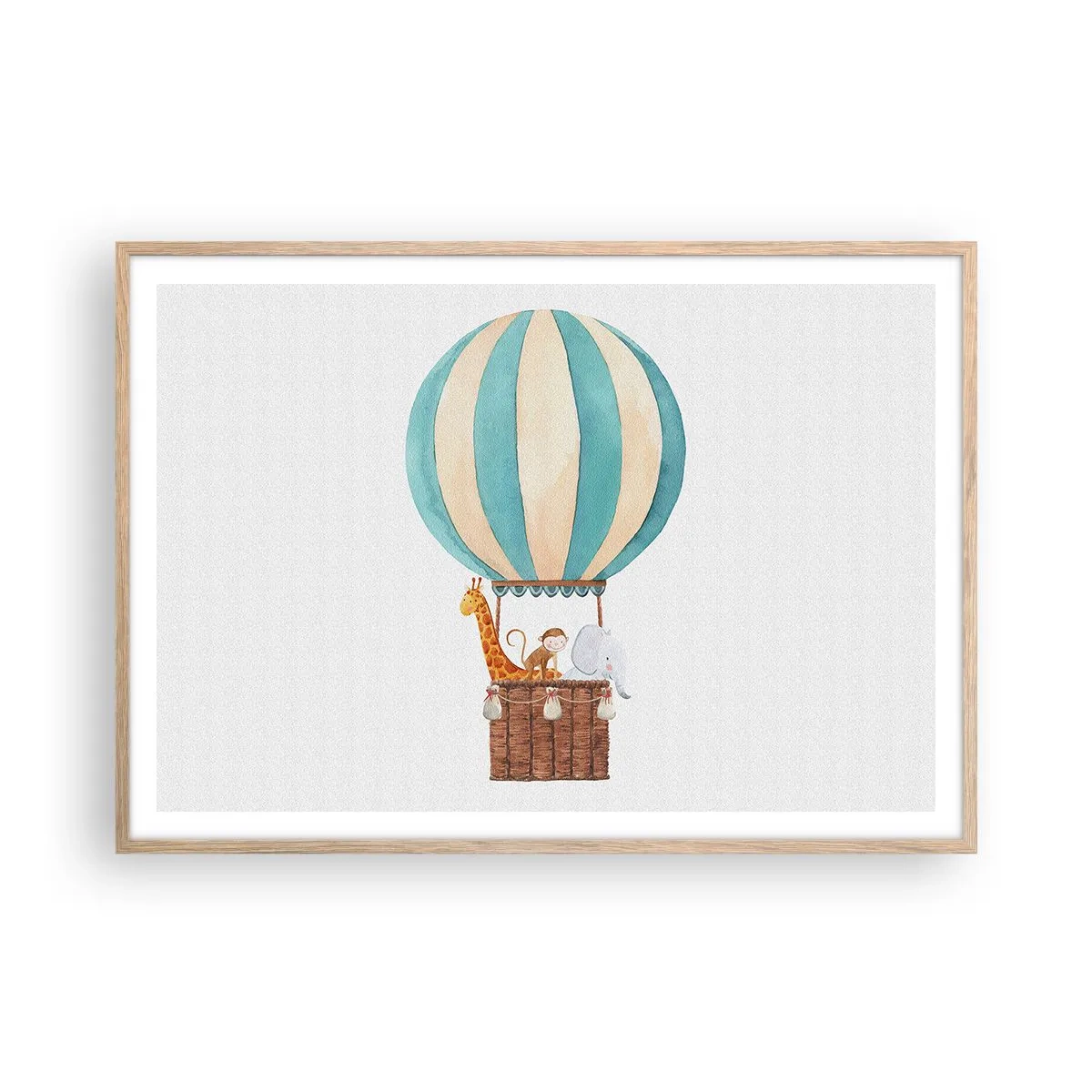 Affiche dans un chêne clair - Poster - Voyage fantastique - 100x70 cm