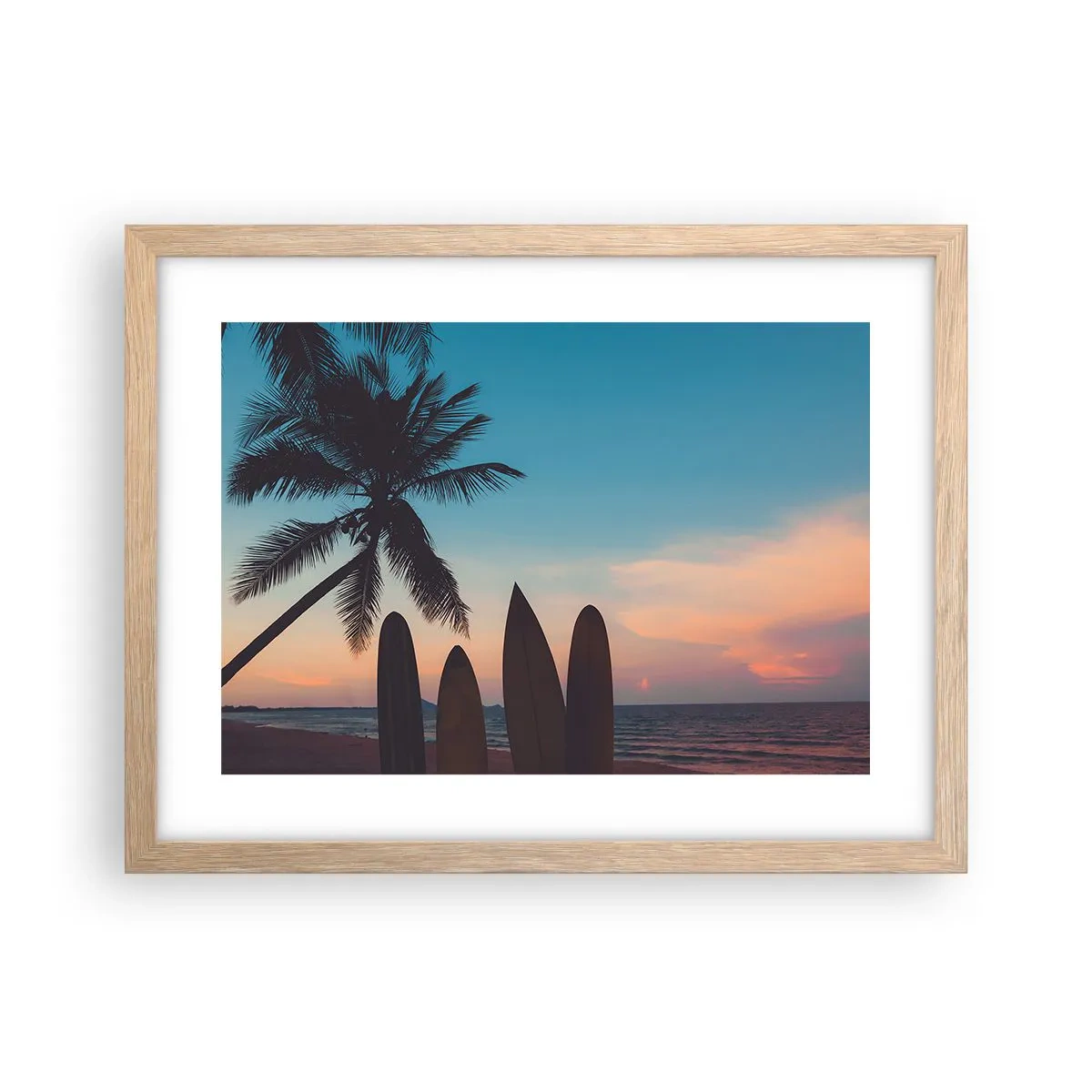 Affiche dans un chêne clair - Poster - Demain sera amusant aussi - 40x30 cm