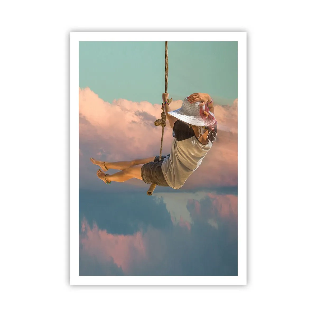 Affiche - Poster - S'amuser dans les nuages - 70x100 cm