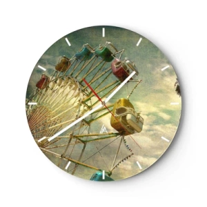 Horloge murale - Pendule murale - On va faire la fête - 40x40 cm