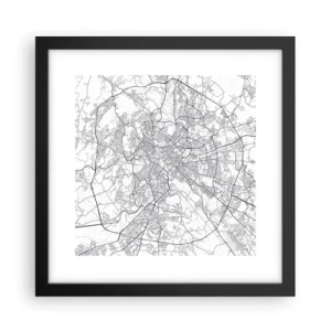 Affiche dans un cadre noir - Poster - Cercle romain - 30x30 cm