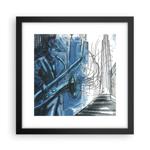 Affiche dans un cadre noir - Poster - Rhapsodie urbaine - 30x30 cm