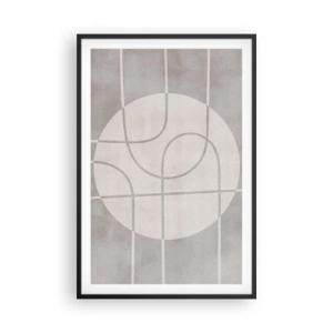 Affiche dans un cadre noir - Poster - Circulaire et tout droit - 61x91 cm