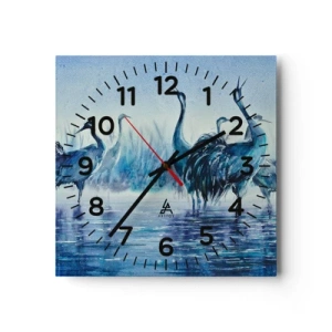 Horloge murale - Pendule murale - Réunion matinale - 40x40 cm
