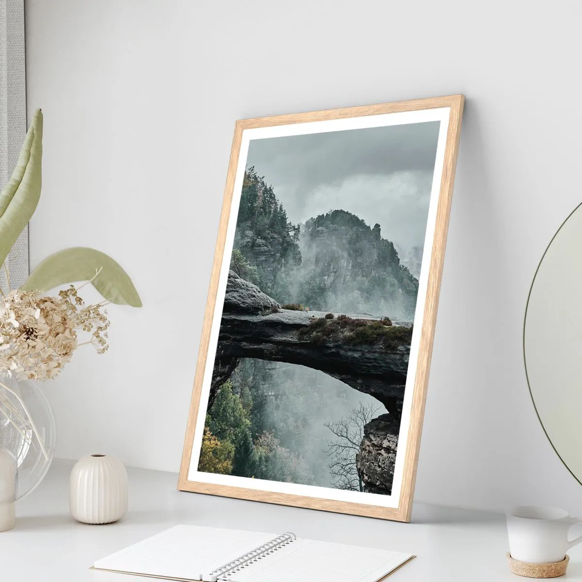 Affiche dans un chêne clair - Poster - L'aventure est sur le point de commencer - 70x100 cm