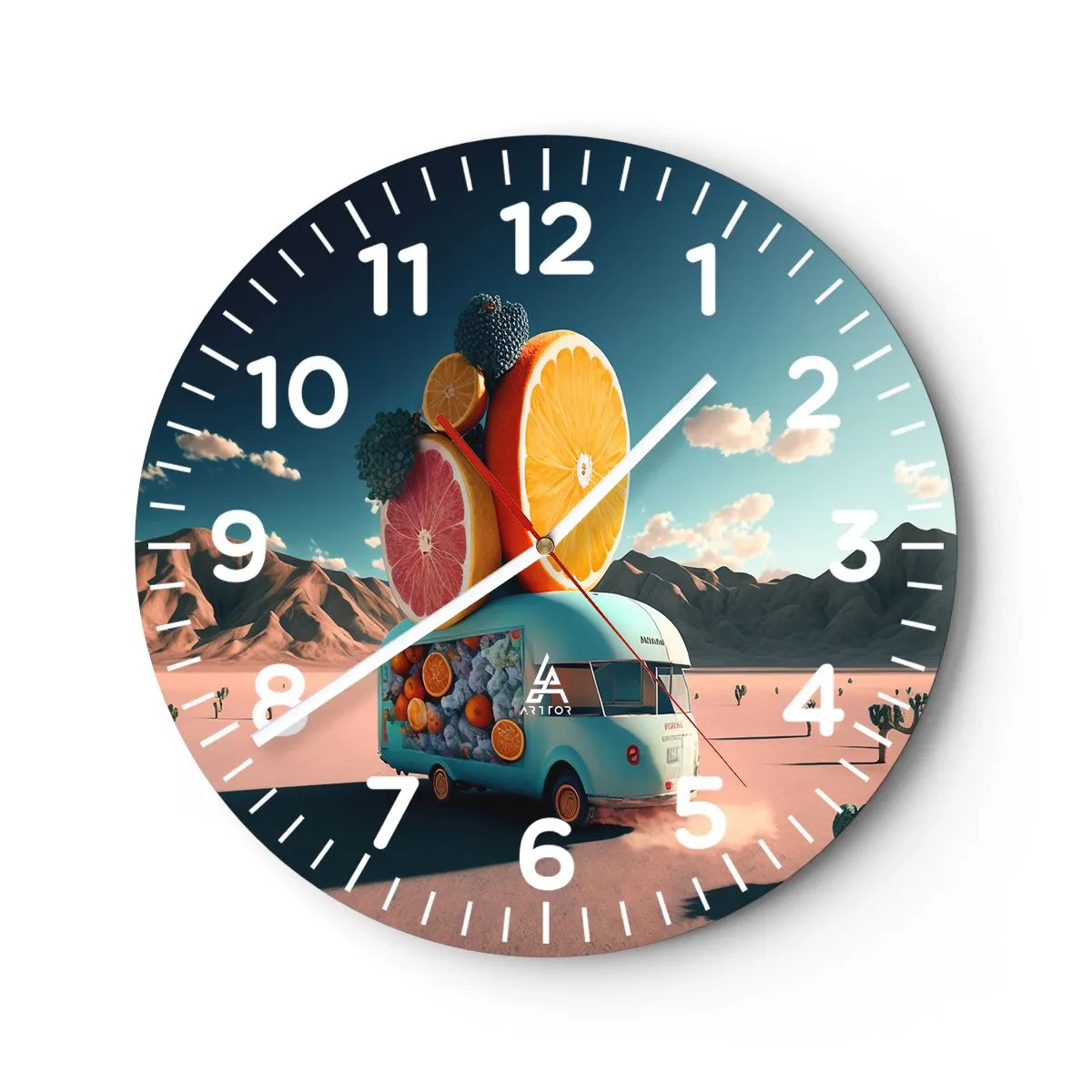 Horloge murale - Pendule murale - Le goût des vacances - 40x40 cm