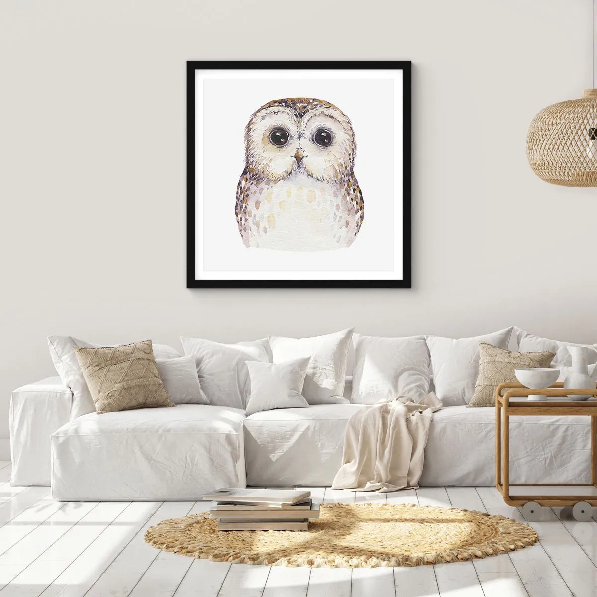 Affiche dans un cadre noir - Poster - Regarde-moi dans les yeux - 60x60 cm