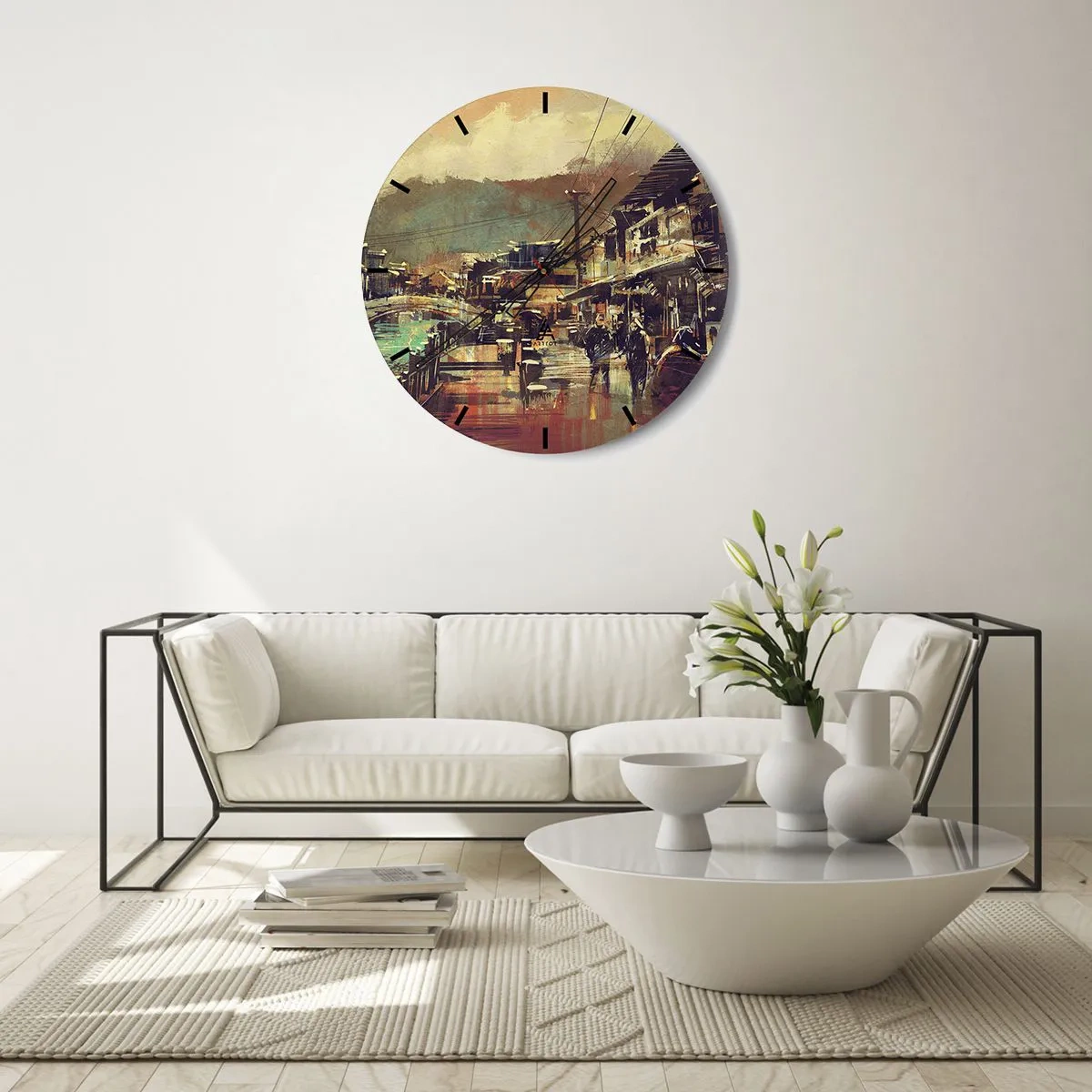 Horloge murale - Pendule murale - La vie comme une richesse de gris - 40x40 cm