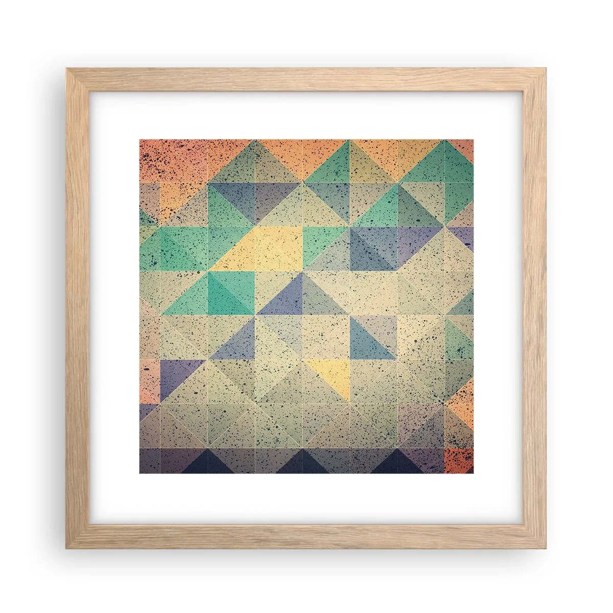 Affiche dans un chêne clair - Poster - République des triangles - 30x30 cm