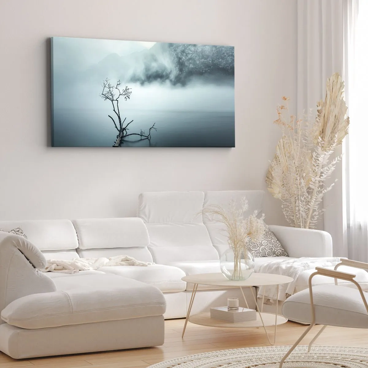 Impression sur toile - Image sur toile - D'eau et de brouillard - 100x40 cm