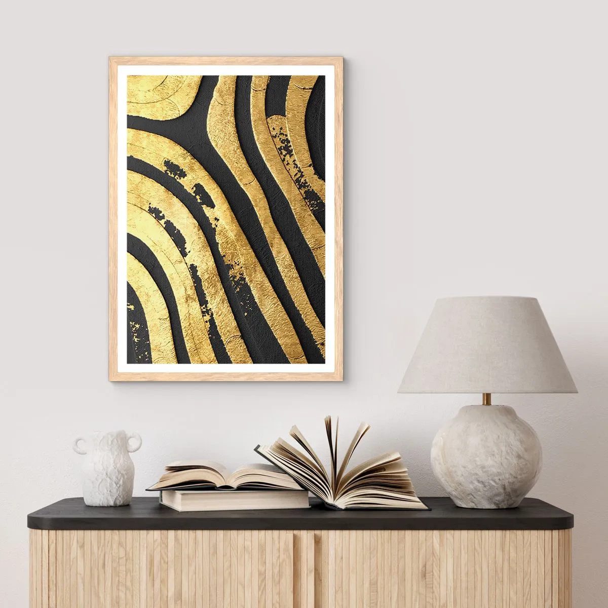 Affiche dans un chêne clair - Poster - Tout coule - 50x70 cm