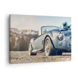 Impression sur toile - Image sur toile - Voiture décapotable classique dans un cadre pittoresque - 70x50cm - Ce qui compte c'est le style - Décoration murale moderne pour le salon et la chambre ARTTOR