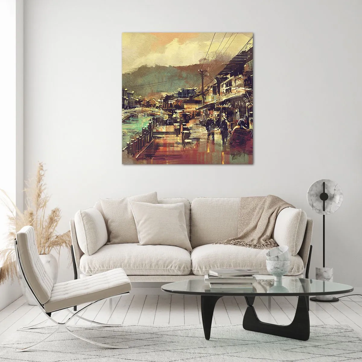 Impression sur verre - Image sur verre - La vie comme une richesse de gris - 70x70 cm