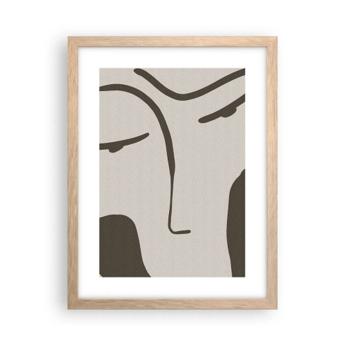 Affiche dans un chêne clair - Poster - Comme un tableau de Modigliani - 30x40 cm