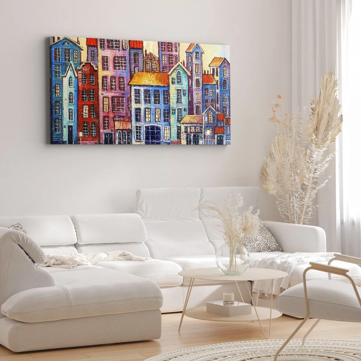 Impression sur toile - Image sur toile - Une ville comme dans un conte de fées - 90x30 cm