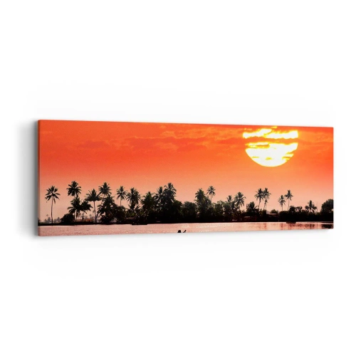 Impression sur toile - Image sur toile - La tranquillité des tropiques au coucher du soleil - 90x30 cm