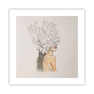 Affiche - Poster - Beauté couronnée - 40x40 cm