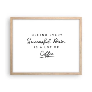 Affiche dans un chêne clair - Poster - Secret du succès - 50x40 cm