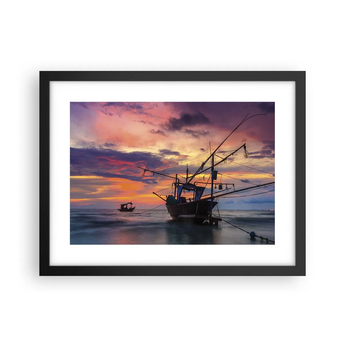 Affiche dans un cadre noir - Poster - Soirée exotique - 40x30 cm