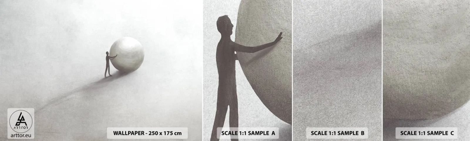 Échantillon de Papier Peint Autocollant Deluxe Sticker - Jeu de la vie - Abstraction, Morceau, Homme - 100x30 cm