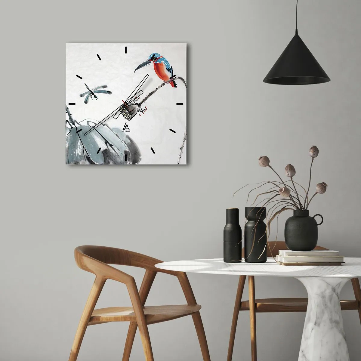 Horloge murale - Pendule murale - La vie du champ - 30x30 cm