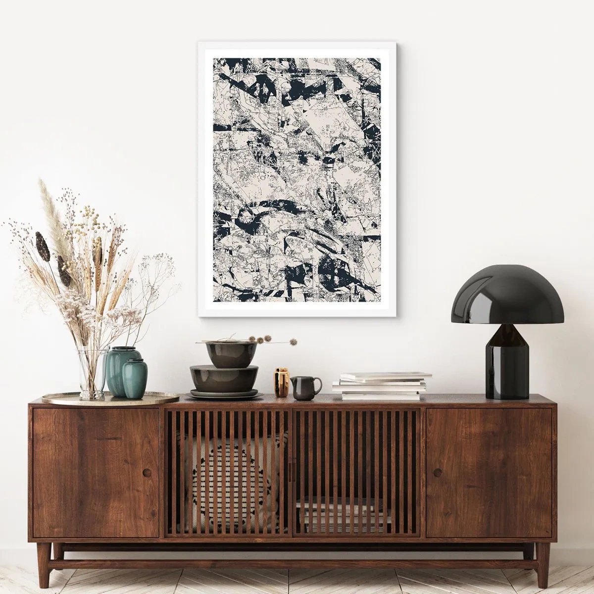 Affiche dans un cadre blanc - Poster - Interpénétration des contraires - 70x100 cm
