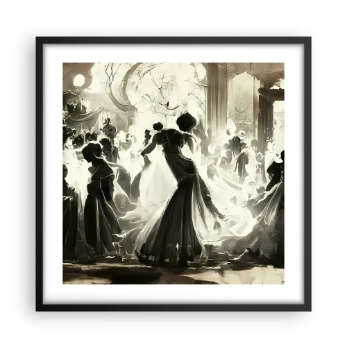 Affiche dans un cadre noir - Poster - La grande mascarade - 50x50 cm