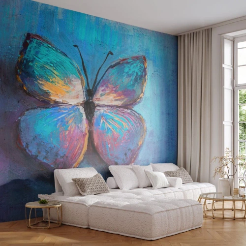 Papier Peint Photo Premium Canvas - Dans toute sa splendeur - Papillon, Morceau, Peinture - 250x175 cm