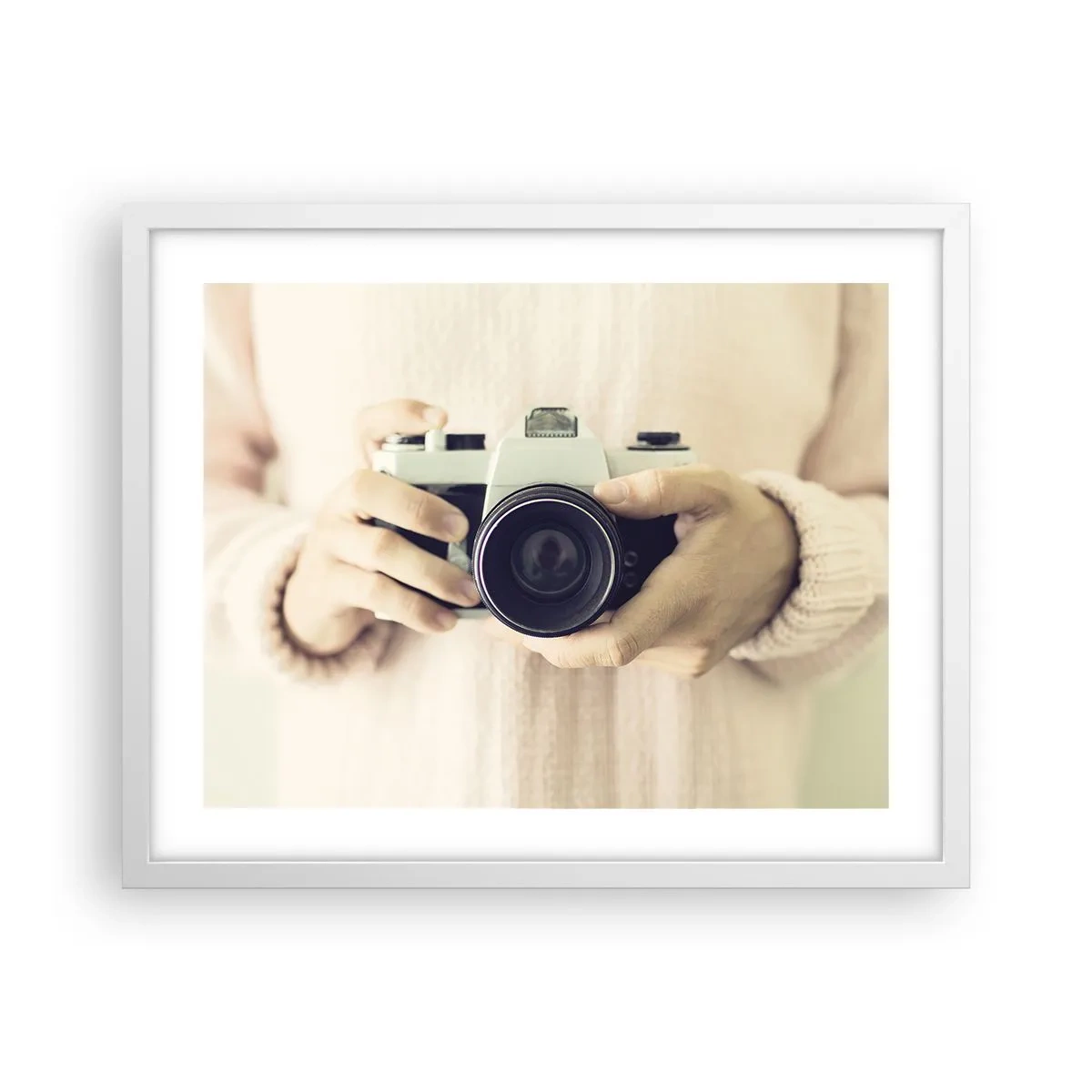 Affiche dans un cadre blanc - Poster - Pour voir plus ... - 50x40 cm