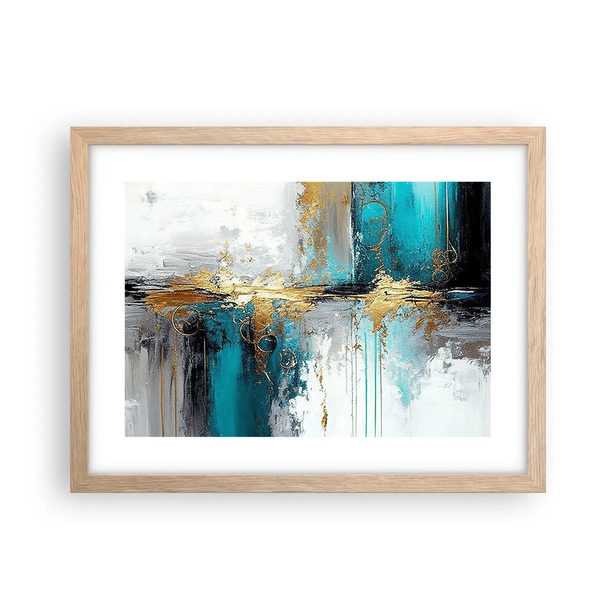 Affiche dans un chêne clair - Poster - Tout coule - 40x30 cm