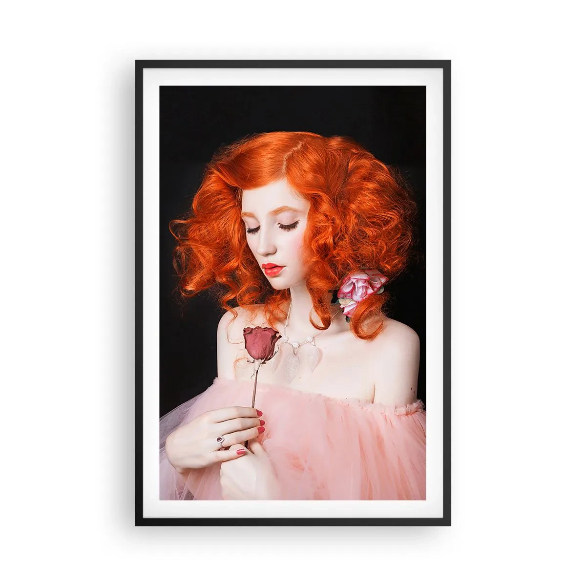 Affiche dans un cadre noir - Poster - De style baroque - 61x91 cm