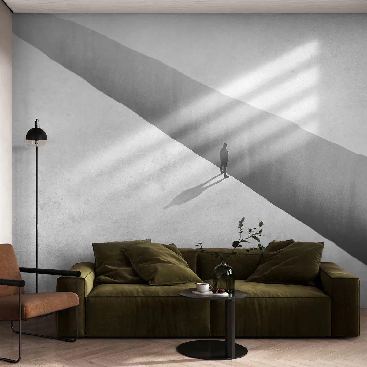 Papier Peint Photo Standard Eco - Un objectif clair - Abîme, Minimalisme, Homme - 350x256 cm