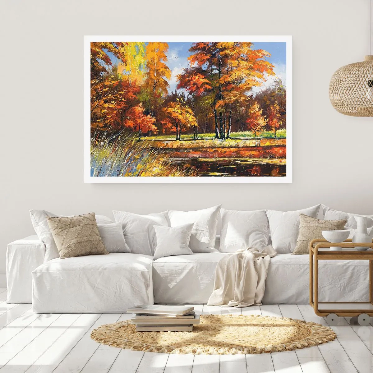 Affiche - Poster - Paysage en or et bronze - 40x30 cm