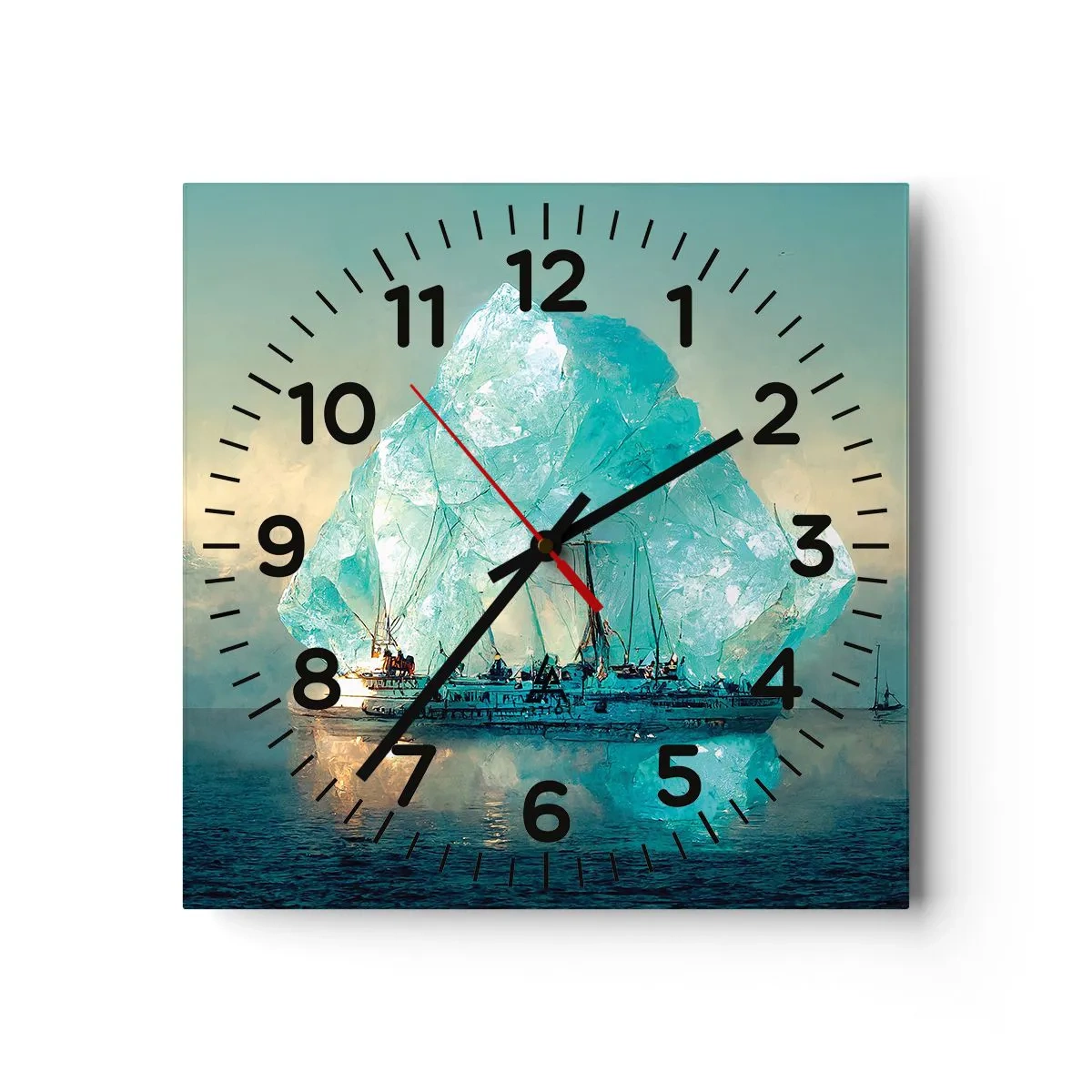 Horloge murale - Pendule murale - Diamant arctique - 30x30 cm