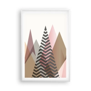 Affiche dans un cadre blanc - Poster - Vue pyramidale - 61x91 cm