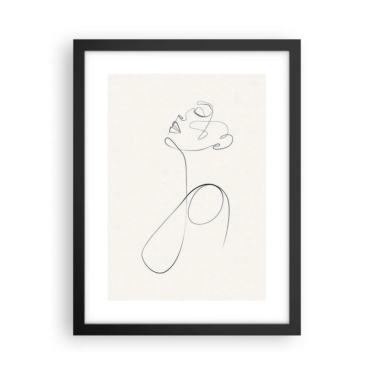 Affiche dans un cadre noir - Poster - En boucle dans les rêves - 30x40 cm