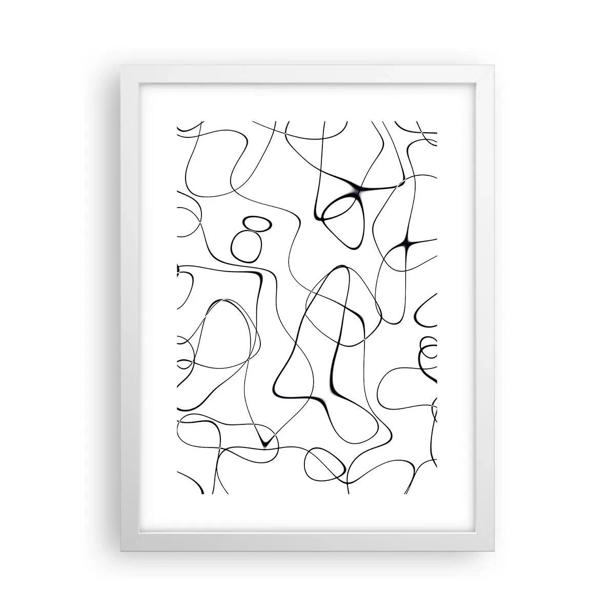 Affiche dans un cadre blanc - Poster - Le chemin de la vie, les voies du hasard - 30x40 cm