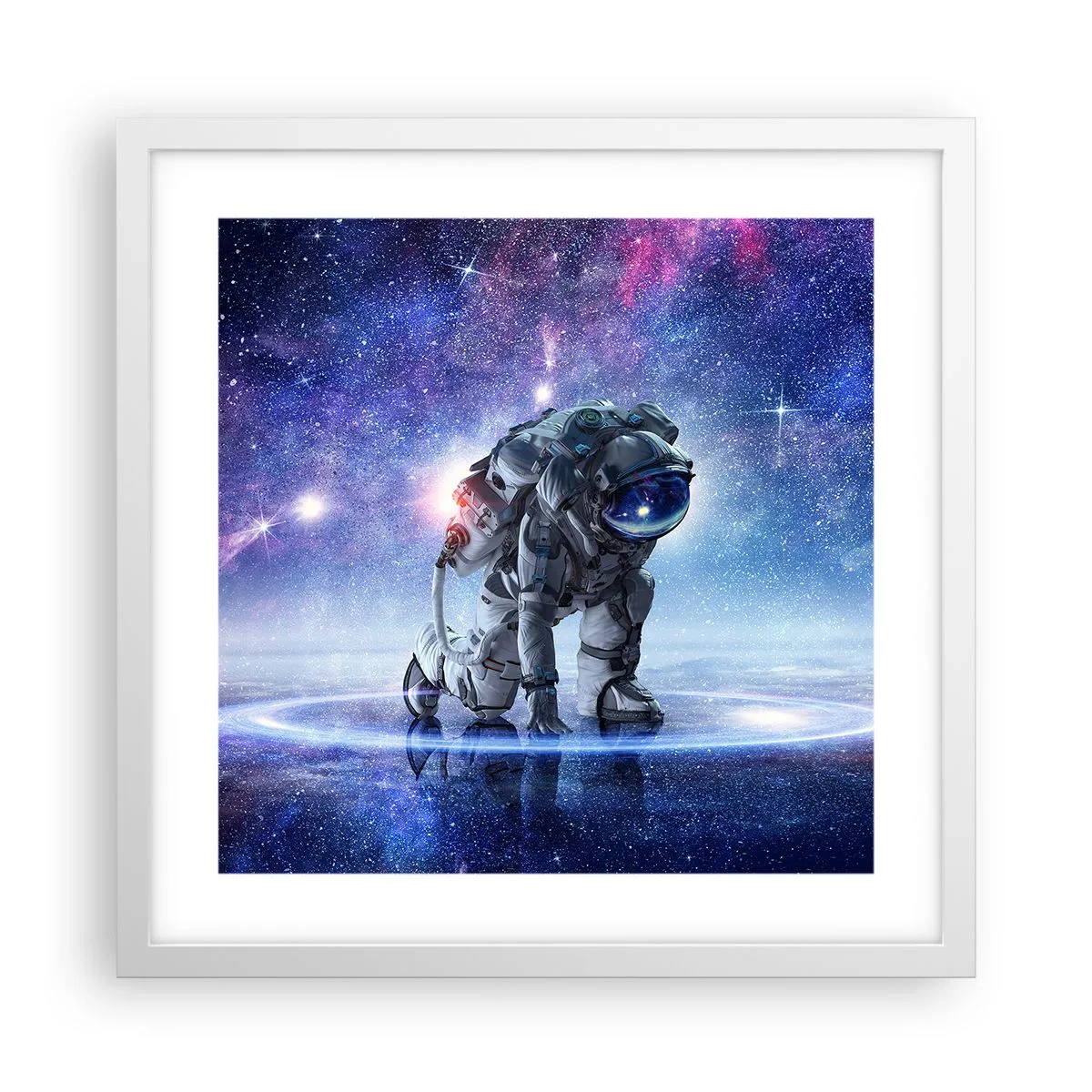 Affiche dans un cadre blanc - Poster - Le ciel étoilé au dessus de moi - 40x40 cm