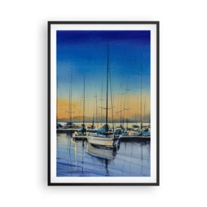 Affiche dans un cadre noir - Poster - Fin d'une belle journée - 61x91 cm