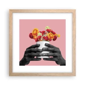 Affiche dans un chêne clair - Poster - Apothéose de la vie - 30x30 cm