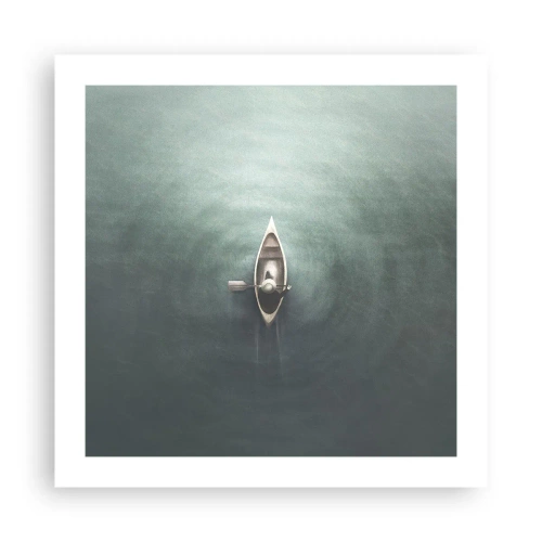 Affiche - Poster - À travers le lac de la lune - 50x50 cm