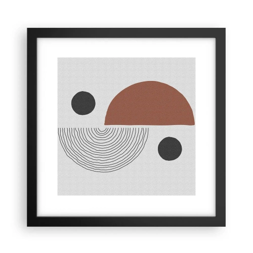 Affiche dans un cadre noir - Poster - Perfection de la roue - 30x30 cm