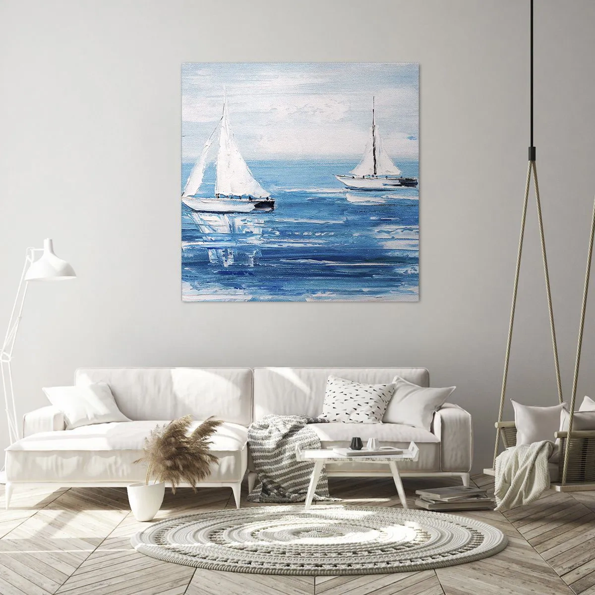 Impression sur toile - Image sur toile - Avec un ami à mes côtés - 70x70 cm