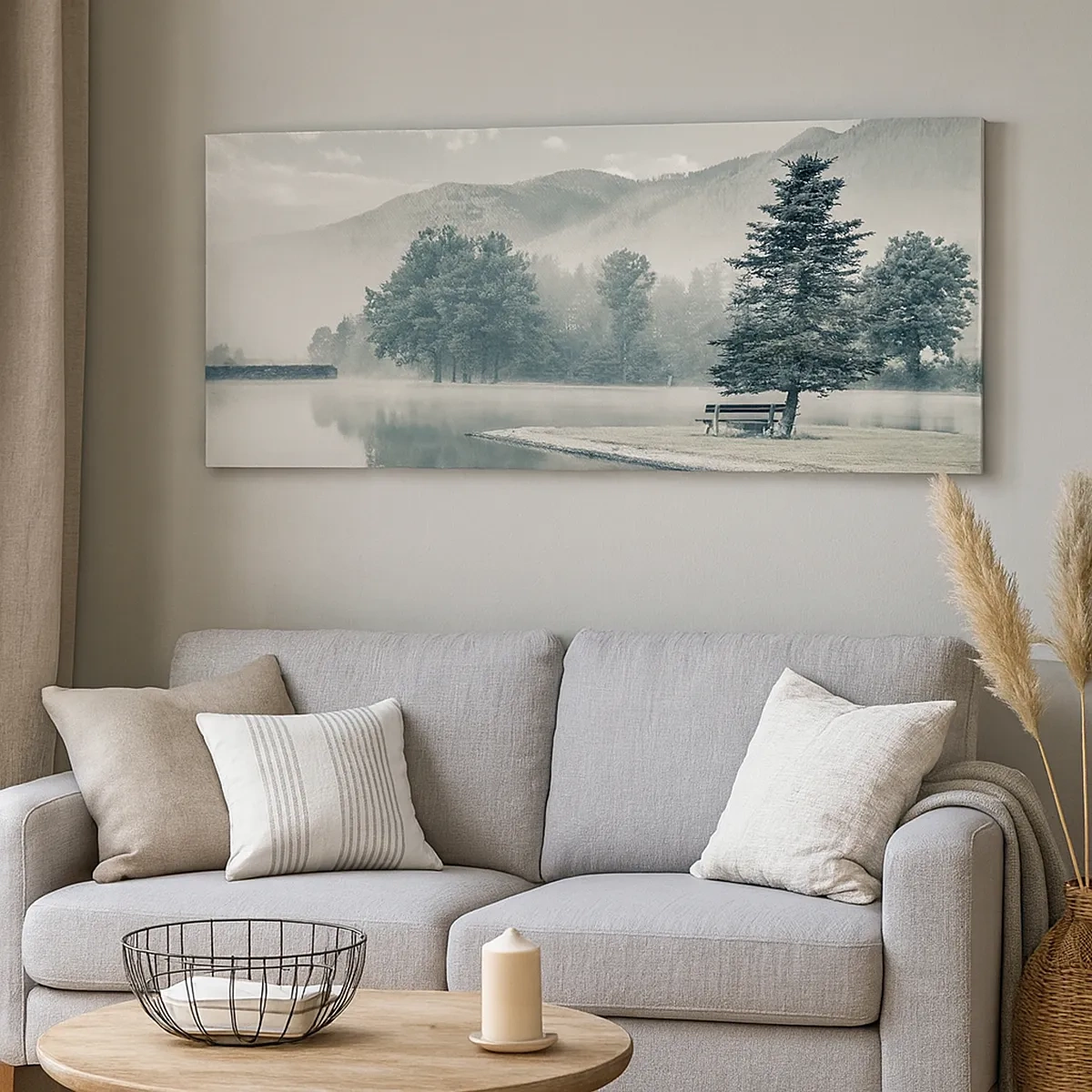 Impression sur toile - Image sur toile - Le lac dort encore - 30x30 cm