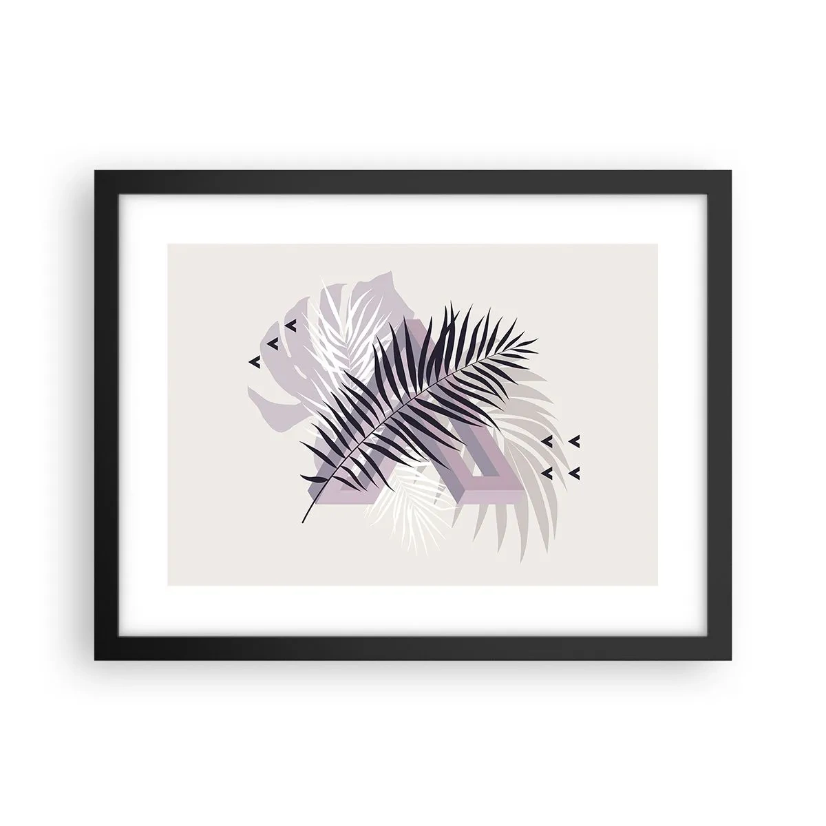 Affiche dans un cadre noir - Poster - L'ombre de l'obscurité - 40x30 cm