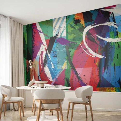 Papier Peint Photo Premium Canvas - Rapide, vif et bondissant - Abstraction, Morceau, Art moderne - 350x256 cm
