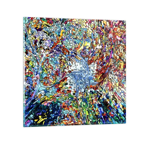Impression sur verre - Image sur verre - Goutte de vitrail - 30x30 cm
