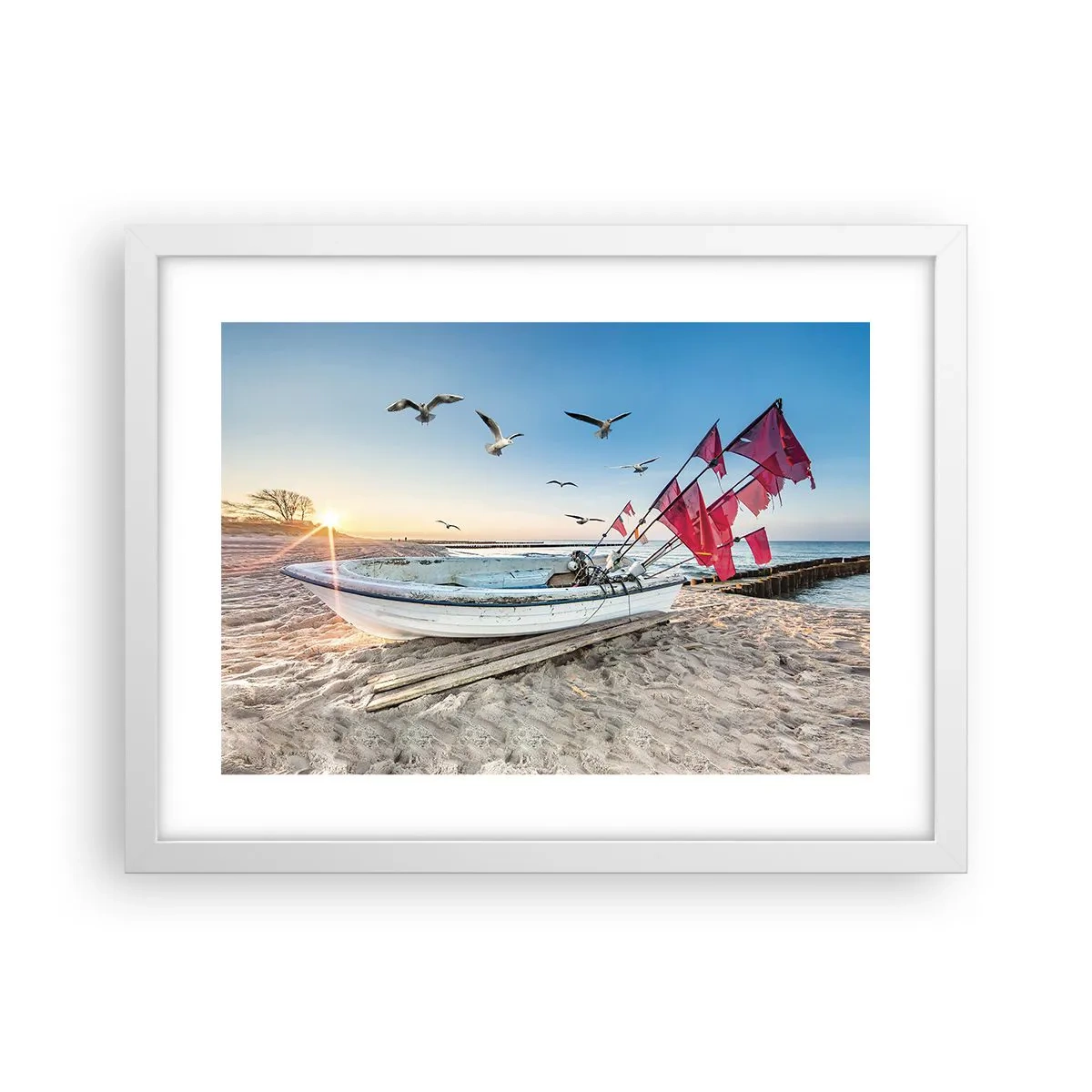 Affiche dans un cadre blanc - Poster - Repos mérité - 40x30 cm